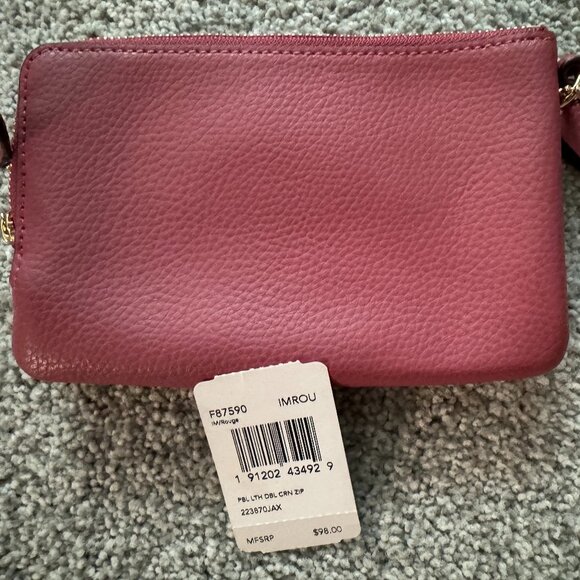 Coach Double Coin Purse Rose Colored (Rouge) - Picture 3 of 3